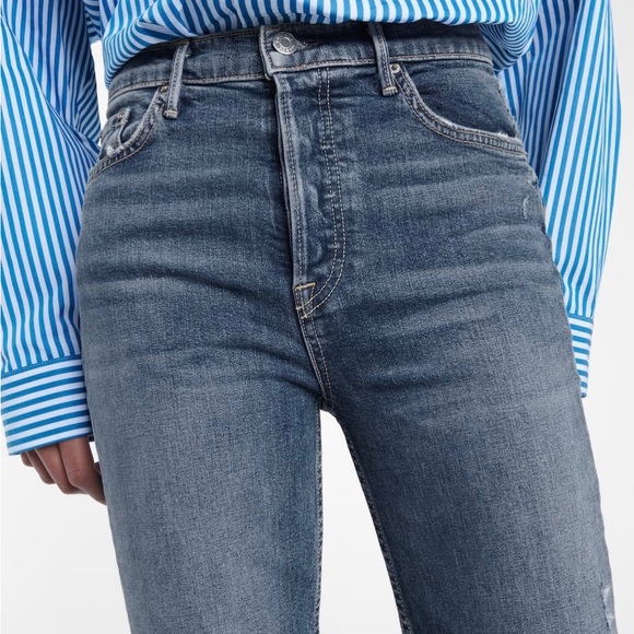 👖GRLFRND* REED High Rise Stretch Jeans SIZE 24 Sandblast blue Made in USA - Picture 3 of 15